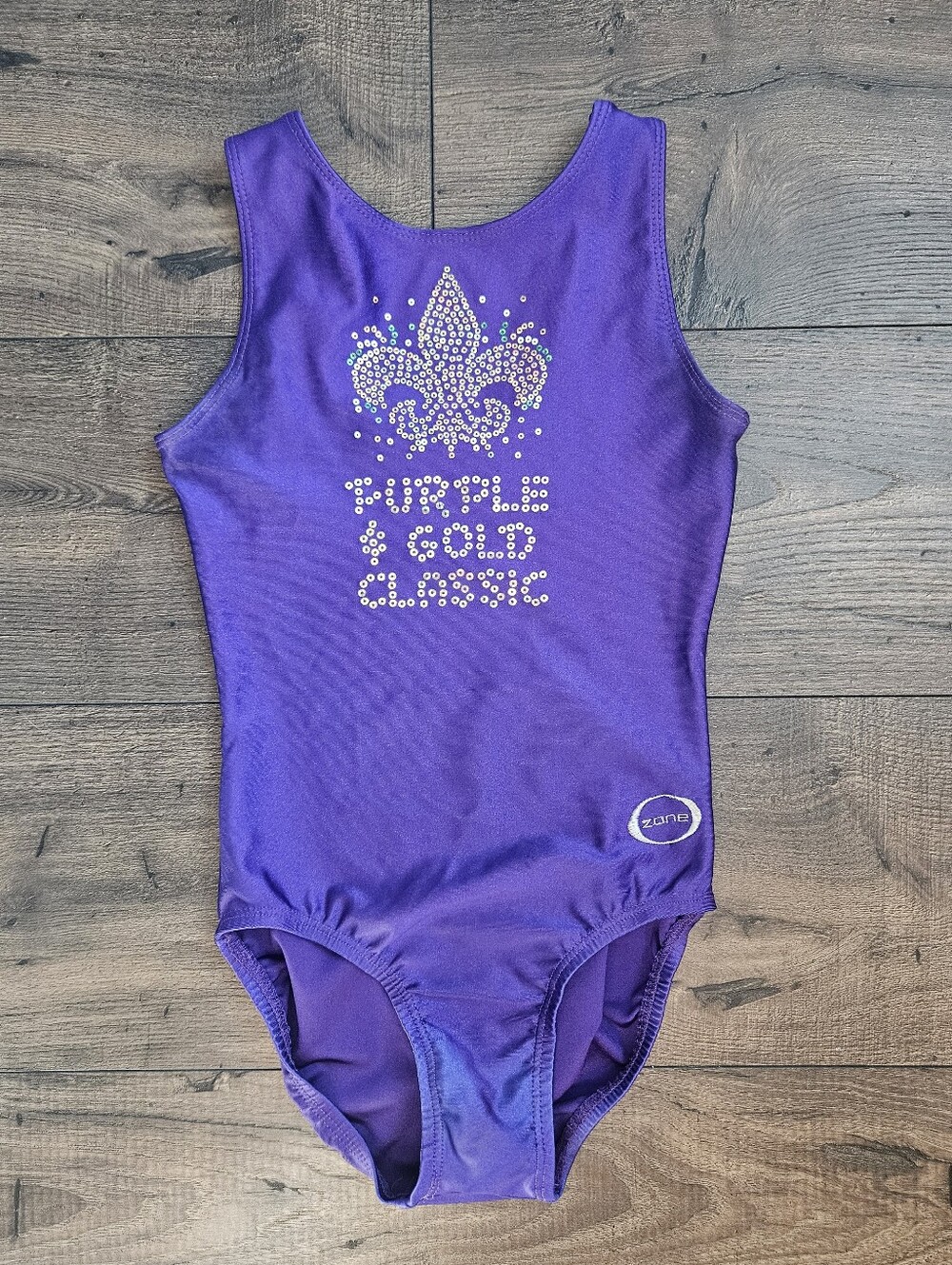 Ozone Purple & Gold Meet Leotard